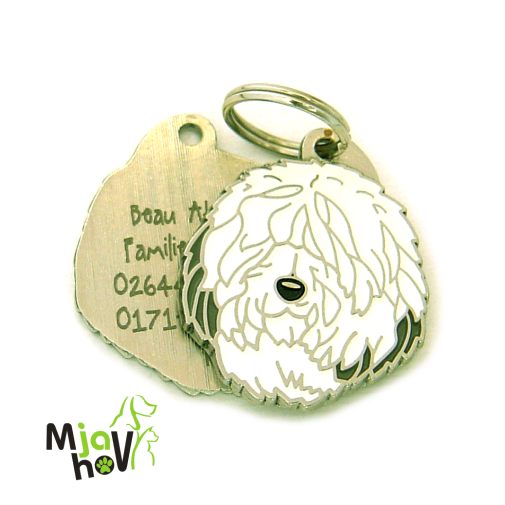 hundemarke-mit-gravur-bobtail.jpg Hundemarken MjavHov - Hundemarke, Hundemarken online, Hundemarken mit gravur, gravierte Hundemarken, Hundeanhänger, Anhänger mit gravur, Hundezubehöer, Rassen Hundemarke, Tieranhänger